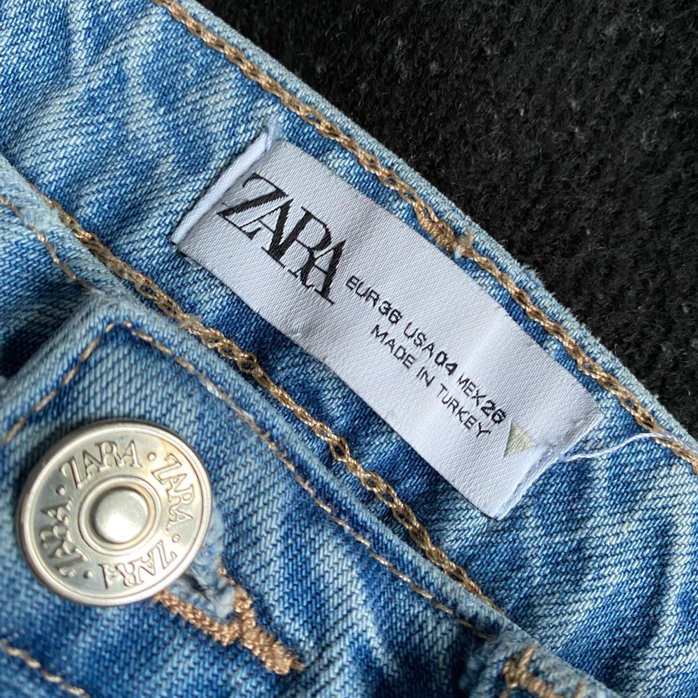 Zara Ripped Straight Leg Jeans - Picture 5 of 6